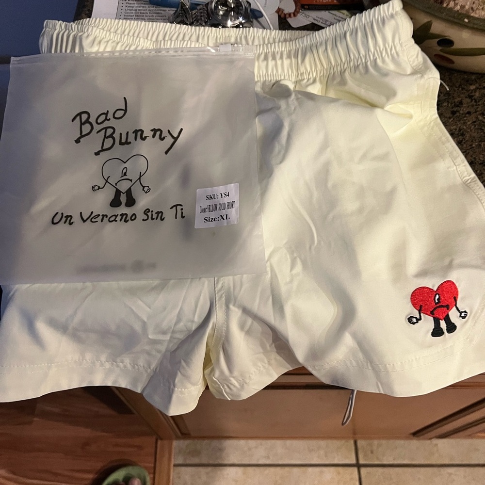 Authentic Bad Bunny “Un Verano Sin Ti” Tour Merch Hybrid Shorts.